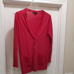 Banana Republic Hot Pink Long Button-Front Women's Cardigan
